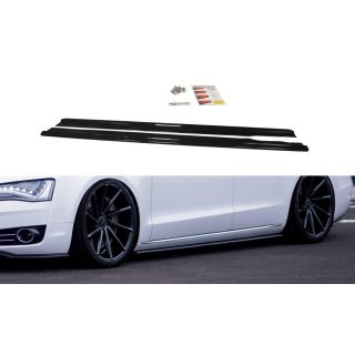 Seitenschweller Ansatz passend für Audi A8 D4 Carbon Look