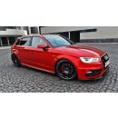 Seitenschweller Ansatz passend für Audi S3 / A3 S-Line 8V / 8V FL Sportback schwarz Hochglanz