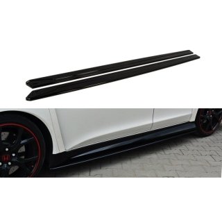 Seitenschweller Ansatz passend für HONDA CIVIC IX TYPE R schwarz matt