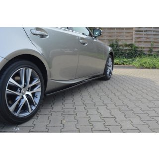 Seitenschweller Ansatz passend für Lexus IS Mk3/ Mk3 Facelift  schwarz matt