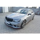 Seitenschweller Ansatz passend für Mercedes C W204 AMG-Line (vor Facelift) schwarz Hochglanz