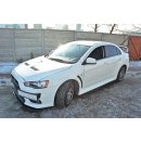 Seitenschweller Ansatz passend für Mitsubishi Lancer Evo X schwarz matt