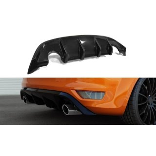 Diffusor Heck Ansatz passend für Ford Focus ST Mk2 FL schwarz Hochglanz