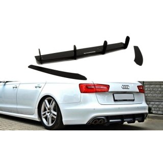 Heckschürze passend für & Heck Ansatz Flaps Diffusor passend für Audi A6 S-Line C7 (auspuffendrohr 1x2)