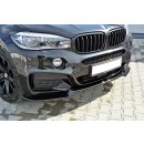 Front Ansatz V.1 passend für BMW X6 F16 M Paket schwarz Hochglanz