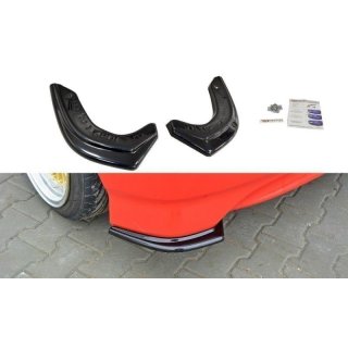 Heck Ansatz Flaps Diffusor passend für HONDA JAZZ MK1 schwarz Hochglanz