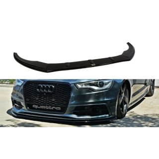 Front Ansatz V.1 passend für Audi S6 / A6 S-Line C7 schwarz Hochglanz