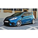 Front Ansatz passend für (Focus RS Look Stoßstange) Ford Fiesta Mk7 FL  schwarz matt