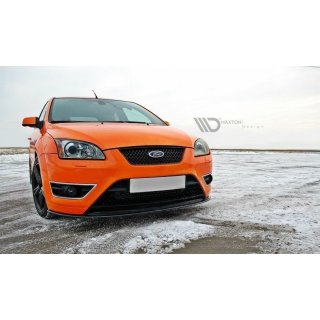 Front Ansatz V.2 passend für Ford Focus ST Mk2 schwarz Hochglanz