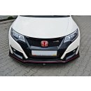 Front Ansatz V.1 passend für HONDA CIVIC IX TYPE R schwarz Hochglanz