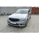 Front Ansatz passend für Mercedes C W204 AMG-Line (vor Facelift) schwarz Hochglanz