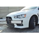 Front Ansatz V.2 passend für Mitsubishi Lancer Evo X schwarz Hochglanz