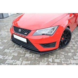 Front Ansatz passend für SEAT LEON III CUPRA / FR schwarz Hochglanz