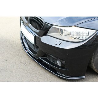 Front Ansatz V.1 passend für BMW 3er E91 M Paket FACELIFT schwarz Hochglanz