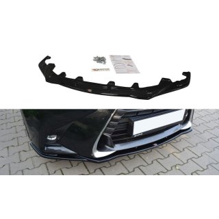 Front Ansatz V.1 passend für Lexus GS Mk4 Facelift schwarz Hochglanz