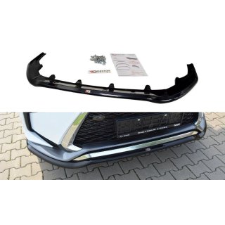 Front Ansatz V.1 passend für Lexus RX Mk4 F-Sport schwarz Hochglanz