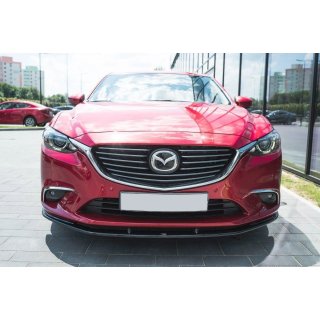 Front Ansatz V.1 passend für Mazda 6 GJ (Mk3) Facelift schwarz Hochglanz