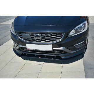 Front Ansatz V.1 passend für Volvo V60 Polestar Facelift schwarz Hochglanz