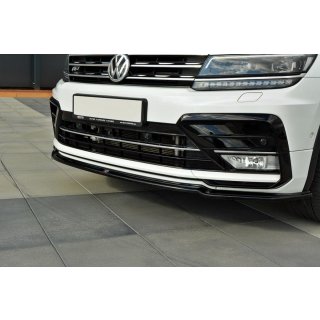 Front Ansatz passend für Vw Tiguan Mk2 R-Line schwarz matt