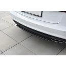 Mittlerer Diffusor Heck Ansatz passend für Audi A6 C7 Avant S-line Facelift schwarz matt