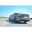 Mittlerer Diffusor Heck Ansatz passend für Audi RS7 Facelift Carbon Look