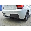 Mittlerer Diffusor Heck Ansatz passend für BMW 1er F20/F21 M-Power  schwarz Hochglanz