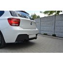 Mittlerer Diffusor Heck Ansatz passend für BMW 1er F20/F21 M-Power  schwarz Hochglanz