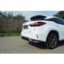 Mittlerer Diffusor Heck Ansatz passend für Lexus RX Mk4 H  schwarz Hochglanz