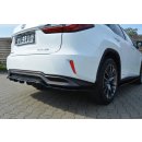 Mittlerer Diffusor Heck Ansatz passend für Lexus RX Mk4 H DTM LOOK schwarz Hochglanz