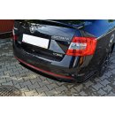 Diffusor Heck Ansatz passend für Skoda Octavia III RS Preface/Facelift Carbon Look