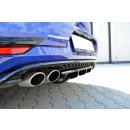 Mittlerer Diffusor Heck Ansatz passend für VW GOLF 7 R Facelift Carbon Look