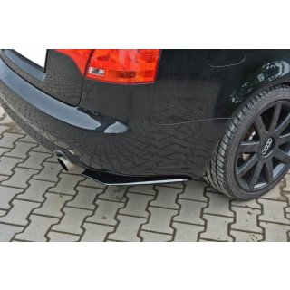 Heck Ansatz Flaps Diffusor passend für AUDI A4 B7 schwarz Hochglanz