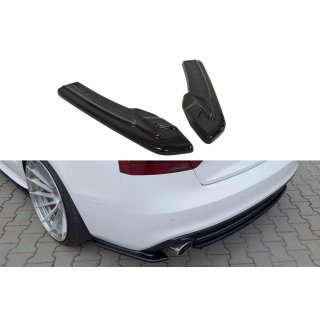 Heck Ansatz Flaps Diffusor passend für AUDI A5 S-LINE Facelift schwarz Hochglanz