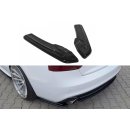 Heck Ansatz Flaps Diffusor passend für AUDI A5 S-LINE Facelift schwarz Hochglanz