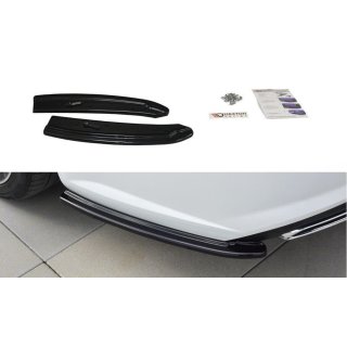 Heck Ansatz Flaps Diffusor passend für Audi A6 C7 Avant S-line/ S6 C7 Facelift Carbon Look