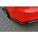 Heck Ansatz Flaps Diffusor passend für AUDI A7 S-LINE (FACELIFT) schwarz Hochglanz