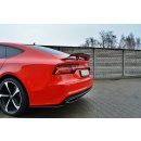 Heck Ansatz Flaps Diffusor passend für AUDI A7 S-LINE (FACELIFT) schwarz Hochglanz