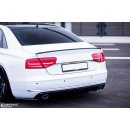 Heck Ansatz Flaps Diffusor passend für Audi A8 D4 schwarz matt