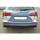 Heck Ansatz Flaps Diffusor passend für AUDI RS6 C7 Carbon Look