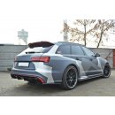 Heck Ansatz Flaps Diffusor passend für Audi RS6 C7 / C7 FL schwarz Hochglanz