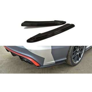 Heck Ansatz Flaps Diffusor passend für AUDI RS6 C7 schwarz matt