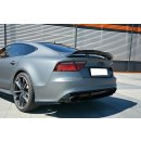 Heck Ansatz Flaps Diffusor passend für Audi RS7 Facelift Carbon Look