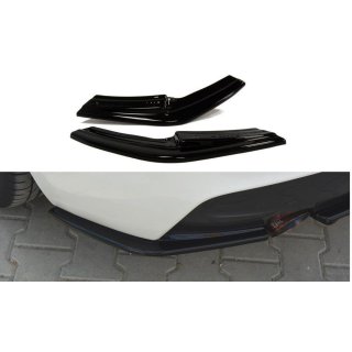 Heck Ansatz Flaps Diffusor passend für BMW 1er F20/F21 M-Power (vor Facelift) schwarz matt