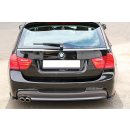 Heck Ansatz Flaps Diffusor passend für BMW 3er E91 M Paket FACELIFT schwarz Hochglanz