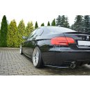 Heck Ansatz Flaps Diffusor passend für BMW 3er E92 M Paket FACELIFT Carbon Look