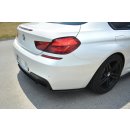 Heck Ansatz Flaps Diffusor passend für BMW 6er Gran Coupé M Paket Carbon Look