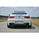 Heck Ansatz Flaps Diffusor passend für BMW 6er Gran Coupé M Paket Carbon Look