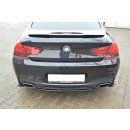 Heck Ansatz Flaps Diffusor passend für BMW 6er Gran Coupé M Paket schwarz Hochglanz