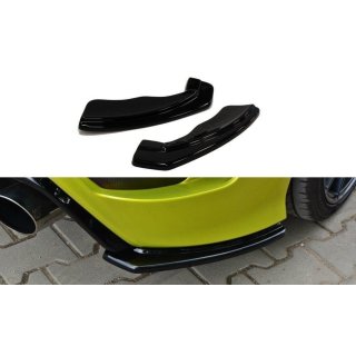 Heck Ansatz Flaps Diffusor passend für Ford Focus RS Mk2 schwarz Hochglanz