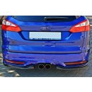 Heck Ansatz Flaps Diffusor passend für Ford Focus ST Mk3 Kombi schwarz Hochglanz